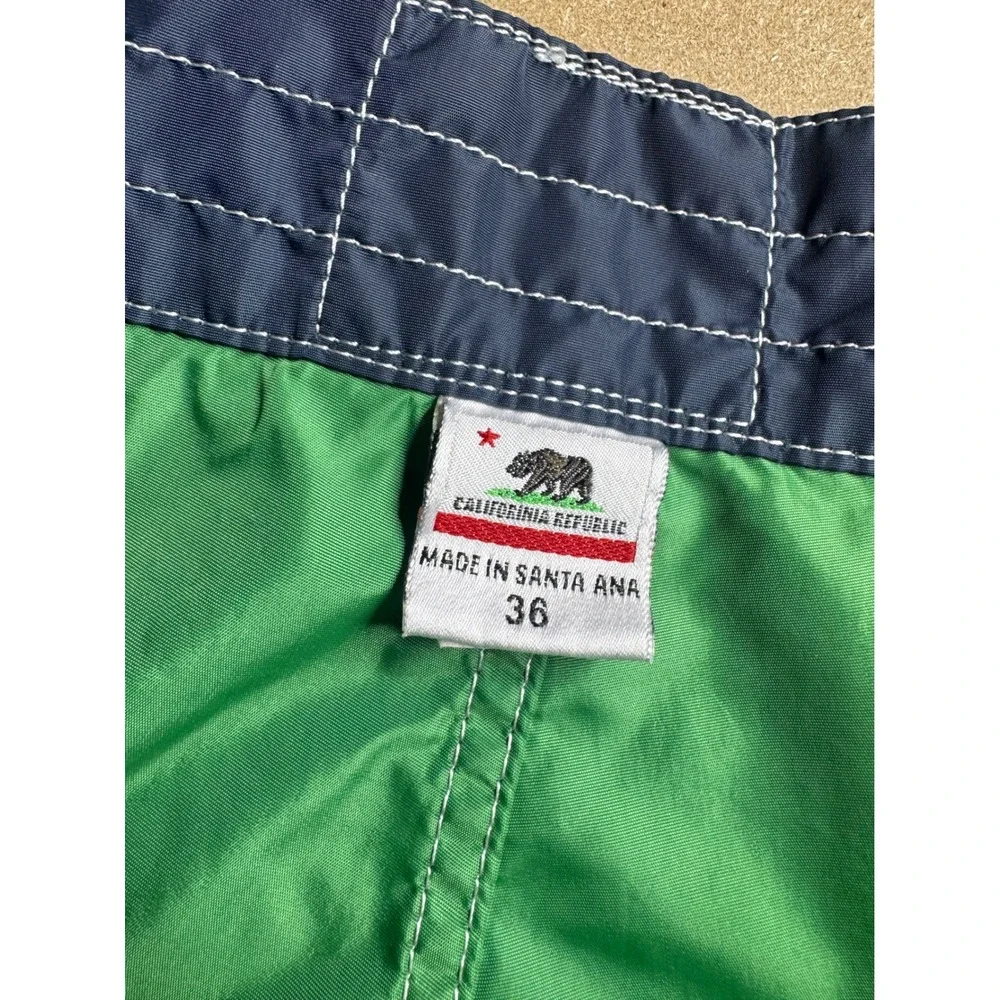 Birdwell Beach Britches Navy Blue Board Shorts Mens 36 Surf Trunks MA3311 USA